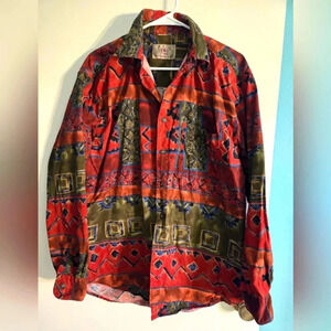 Territoy Ahead Southwest Aztec Button Up Size XL